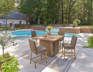 Walton Bridge Outdoor Bar Table and 4 Barstools