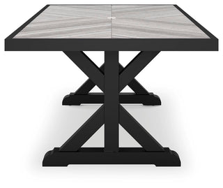 Beachcroft RECT Dining Table w/UMB OPT