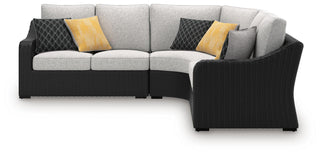 Beachcroft 3-Piece Outdoor Sectional and Fire Pit Table
