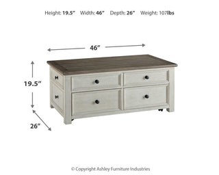 Bolanburg Coffee Table and 2 Chairside End Tables