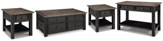 Tyler Creek Coffee Table and 2 End Tables with Console