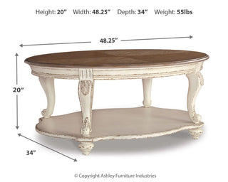 Realyn Oval Cocktail Table