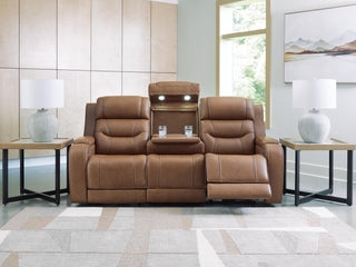 Knightington PWR REC Sofa w/Audio Seating Leather