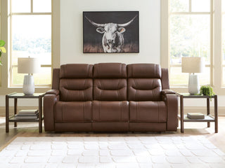 Knightington PWR REC Sofa w/Audio Seating Leather