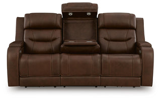 Knightington PWR REC Sofa w/Audio Seating Leather