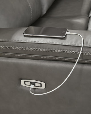 Bleckley 6-Piece Power Reclining Sectional Leather