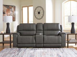 5Z - Pittson 3-Piece Power Reclining Sectional Loveseat with Console Leather