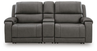 5Z - Pittson 3-Piece Power Reclining Sectional Loveseat with Console Leather