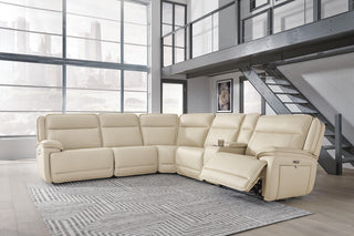 Double Deal 6-Piece Power Reclining Sectional Leather
