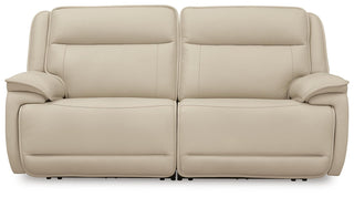 Double Deal 2-Piece Power Reclining Loveseat Sectional Leather