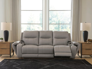 Real Moments PWR REC Sofa w/Audio Seating Leather
