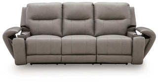 Real Moments PWR REC Sofa w/Audio Seating Leather
