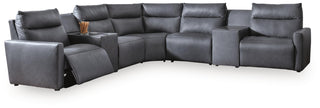 ModZ 7-Piece Power Reclining Sectional with Audio Consoles