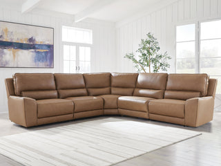DeepWakes 5-Piece Power Reclining Sectional Leather