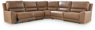 DeepWakes 5-Piece Power Reclining Sectional Leather
