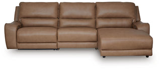 DeepWakes 3-Piece Reclining Sofa Chaise Leather