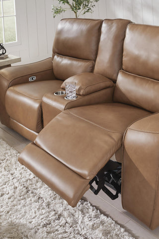 DeepWakes PWR REC Loveseat/CON/ADJ HDRST Leather