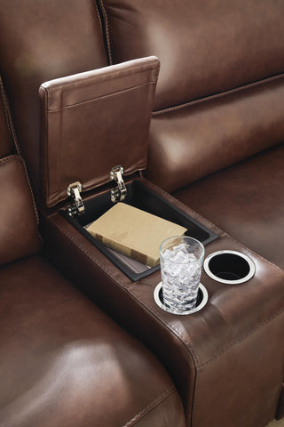 DeepWakes 6-Piece Power Reclining Sectional with Chaise Leather