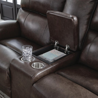 Crossplex PWR REC Loveseat/CON/ADJ HDRST Leather