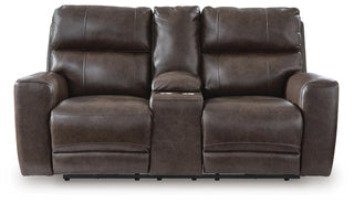 Crossplex PWR REC Loveseat/CON/ADJ HDRST Leather