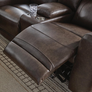 Crossplex PWR REC Loveseat/CON/ADJ HDRST Leather