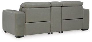 Correze 3-Piece Power Reclining Sectional Loveseat Leather
