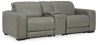 Correze 3-Piece Power Reclining Sectional Loveseat Leather