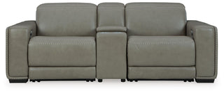 Correze 3-Piece Power Reclining Sectional Loveseat Leather