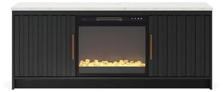 Cadmori 63" TV Stand with Electric Fireplace