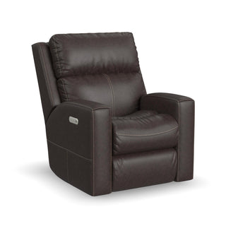 Score Leather Power Recliner with Power Headrest & Lumbar