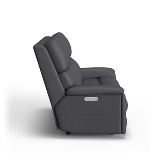 Porter Leather Power Reclining Sofa with Console, Power Headrest, & Lumbar