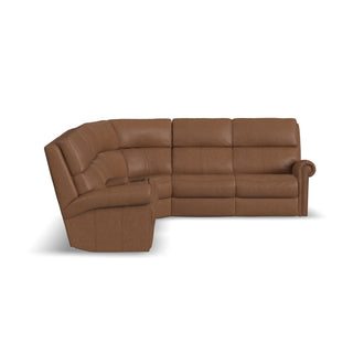 Bernard Leather Power Reclining Sectional w/ Power Headrest & Lumbar (B3871-SECTL)