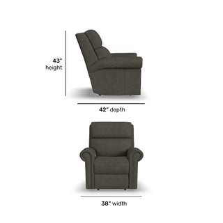 Bernard Leather Power Recliner with Power Headrest & Lumbar