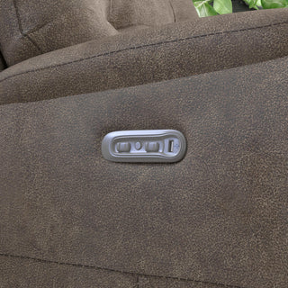 Strait Leather Power Reclining Sofa with Power Headrests