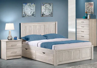 Innovations Salem Queen Platform Bed with Under Bed Storage Chests