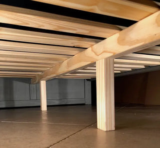 Portland Platform Bed solid wood slats and center support legs