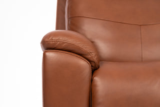 Refined Leather Perfect Match Power Swivel Gliding Recliner with Power Headrest & Lumbar