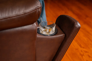 Plush Leather Perfect Match Power Gliding Recliner with Power Headrest & Lumbar