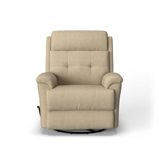 Sophisticated Fabric Swivel Gliding Recliner