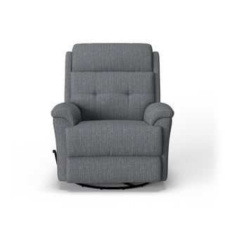 Sophisticated Fabric Swivel Gliding Recliner