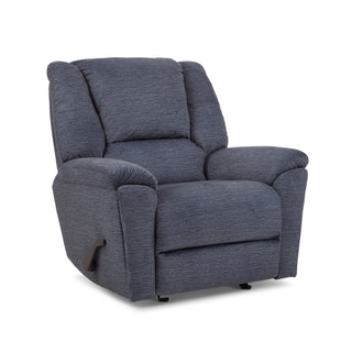 Plush Fabric Gliding Recliner