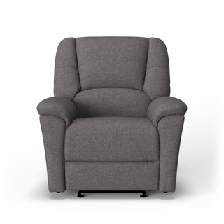 Plush Fabric Power Gliding Recliner with Power Headrest & Lumbar