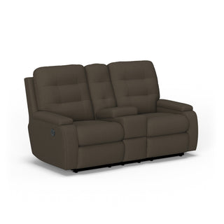 Kerrie Fabric Power Reclining Loveseat with Console