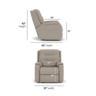 Arlo Fabric Power Rocking Recliner