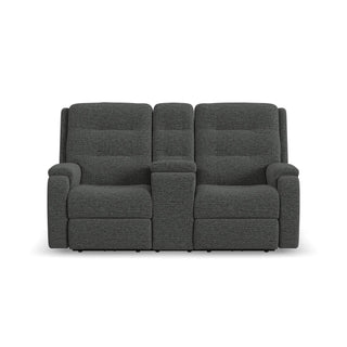 Arlo Fabric Power Reclining Loveseat with Console & Power Headrests & Lumbar