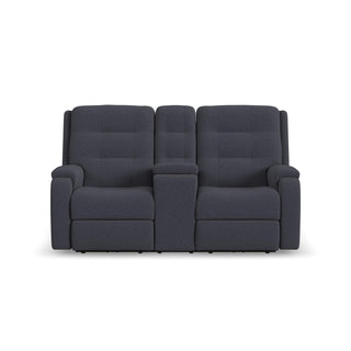 Arlo Fabric Power Reclining Loveseat with Console & Power Headrests & Lumbar