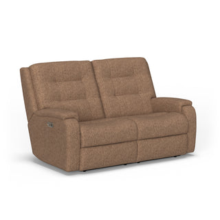 Arlo Fabric Power Reclining Loveseat with Power Headrests & Lumbar