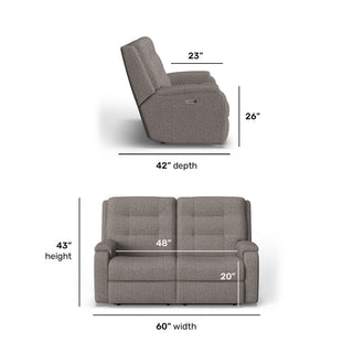 Arlo Fabric Power Reclining Loveseat