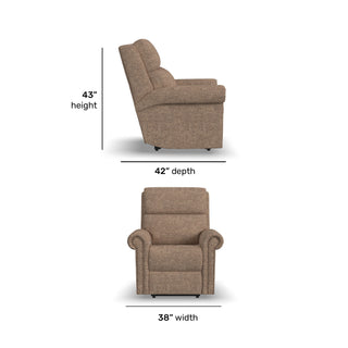 Bernard Fabric Power Recliner with Power Headrest & Lumbar