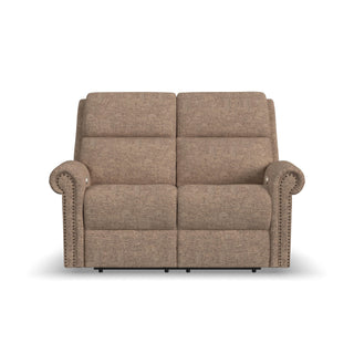Bernard Fabric Power Reclining Loveseat with Power Headrest & Lumbar